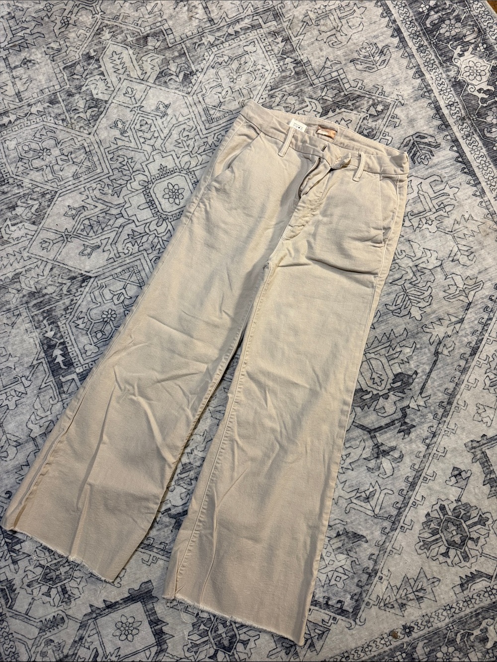MOTHER women’s khaki Wide-Leg Pants